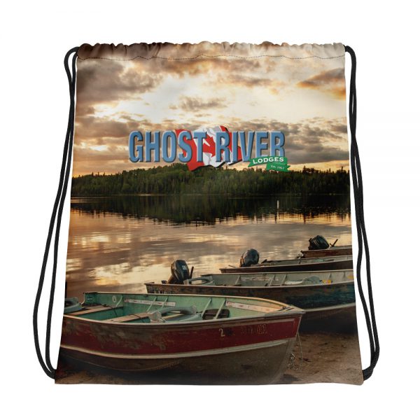 Ghost River Lodges – Drawstring Bag – Boats – Front