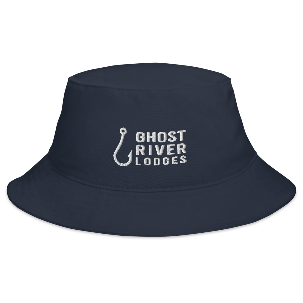 Ghost River Lodges - Bucket Hat - Hook Logo - Navy