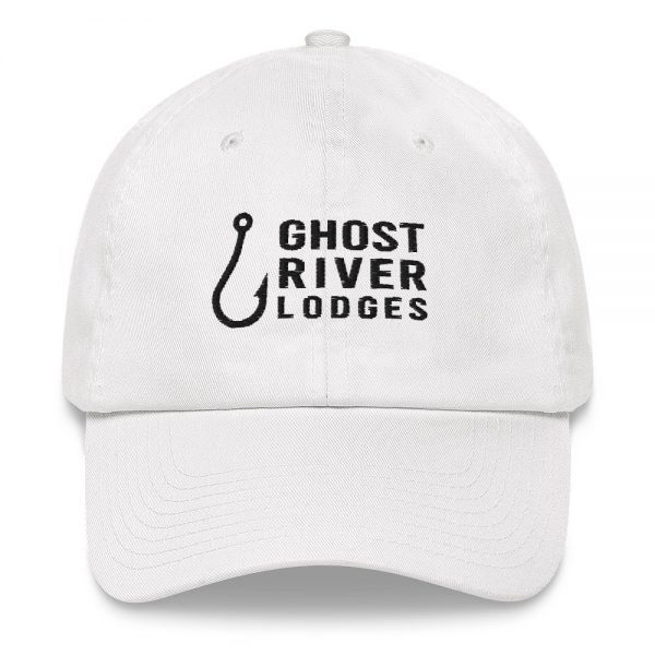 Ghost River Lodges – Dad Hat – Hook Logo – White