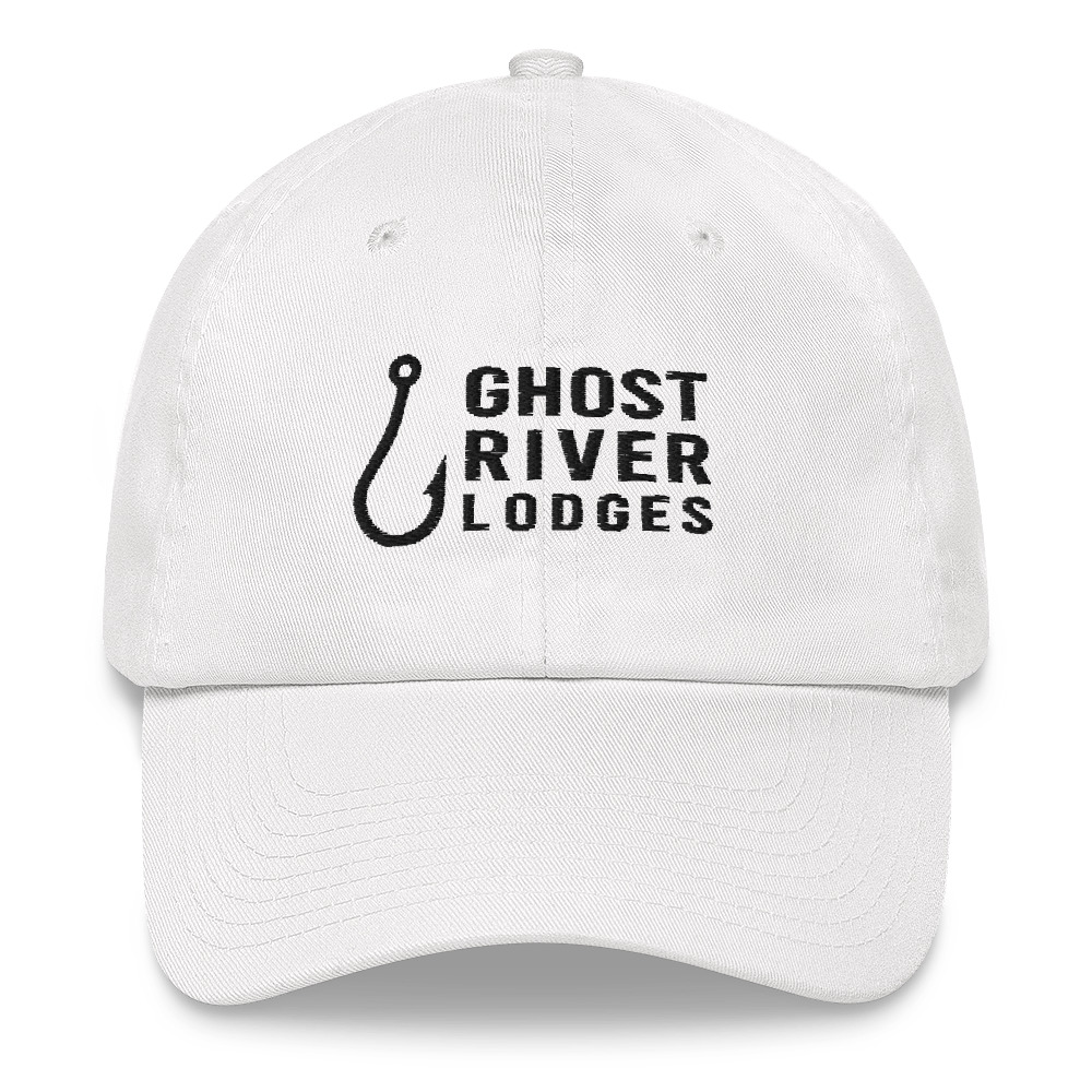 Ghost River Lodges - Dad Hat - Hook Logo - White