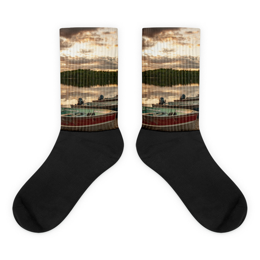 Ghost River Lodges Sublimated Socks - Boats - Ghost River Lodges