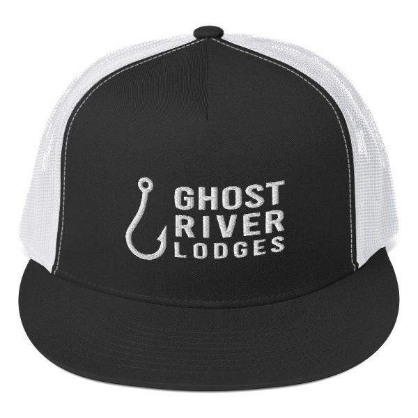Ghost River Lodges – Trucker Hat – Hook Logo – Black