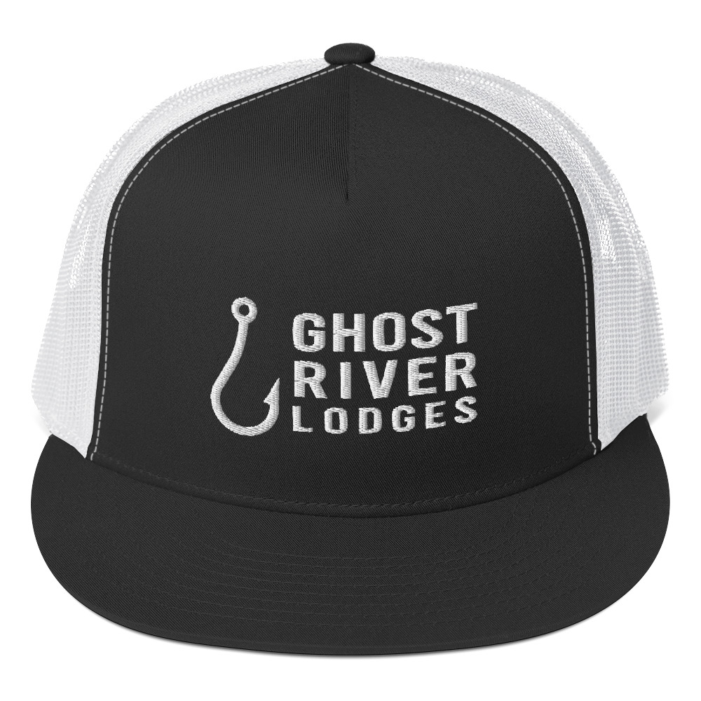 Ghost River Lodges - Trucker Hat - Hook Logo - Black