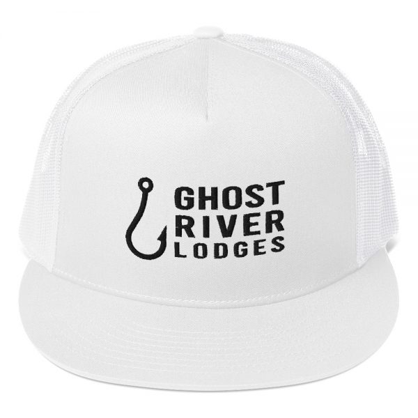 Ghost River Lodges – Trucker Hat – Hook Logo – White